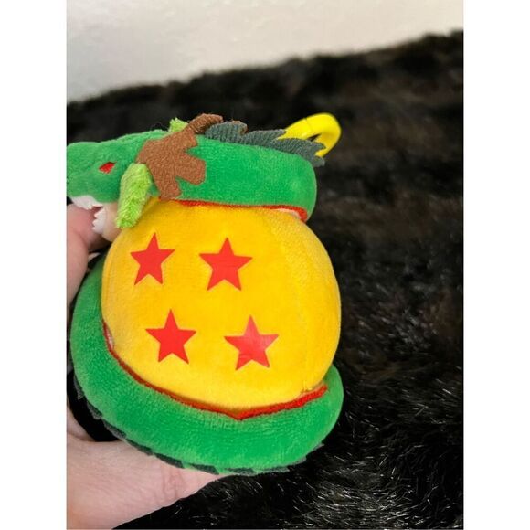 Funimation Dragon Ball Z Shenron Plush Dragon Keychain Clip Green Yellow - Picture 3 of 4